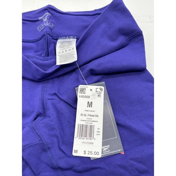 Reebok Women’s Identity Fitted Logo Shorts, Bold Purple, Sz. M - Picture 7 of 10